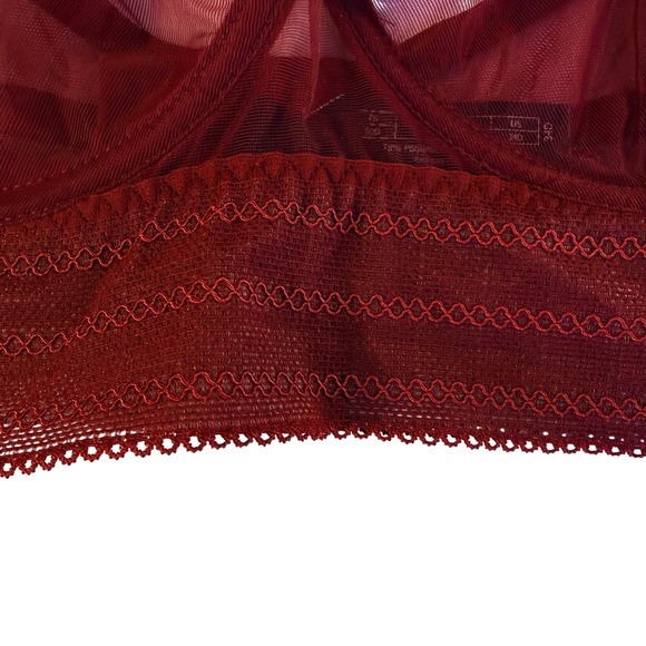 Else Bare Underwire Full Cup Longline Bra 34D Merlot - Picture 5 of 6